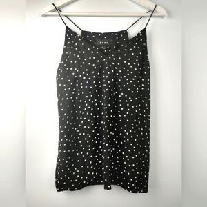 DKNY Sleeveless Polka Dot Black White Women's Top Size XS